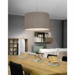 Lampes En Tissu-Luminaires Eglo Suspension Eglo PASTERI Nickel mat, 1 lumière