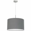 Lampes En Tissu-Luminaires Eglo Suspension Eglo PASTERI Nickel mat, 1 lumière