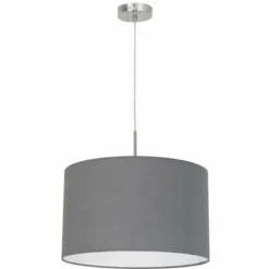Lampes En Tissu-Luminaires Eglo Suspension Eglo PASTERI Nickel mat, 1 lumière