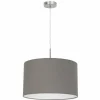 Lampes En Tissu-Luminaires Eglo Suspension Eglo PASTERI Nickel mat, 1 lumière