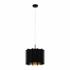 Lampes Dorées-Luminaires Eglo Suspension EGLO PINETA Noir, 1 lumière