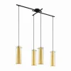 Luminaires Eglo Suspension Eglo PINTO GOLD Noir, 4 lumières