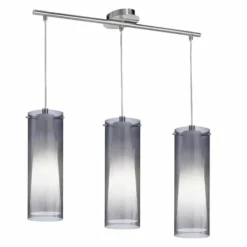 Suspension Verre Fumé-Luminaires Eglo Suspension Eglo PINTO NERO Nickel mat