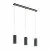 Lampes En Tissu-Luminaires Eglo Suspension Eglo PINTO Nickel mat, 3 lumières