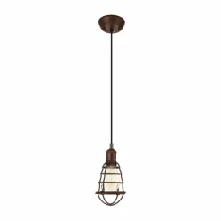 Lampes Vintages & Rétros-Luminaires Eglo Suspension Eglo PORT SETON Brun foncé, 1 lumière