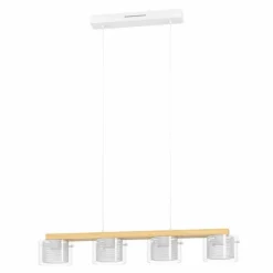Luminaires Eglo Suspension Eglo PORTICO-Z LED Écru, 4 lumières, Changeur de couleurs