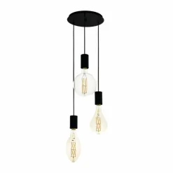 Luminaires Eglo Suspension Eglo POZUETA Noir, 3 lumières* Suspensions