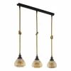 Luminaires Eglo Suspension EGLO RAMPSIDE Brun, Noir, 3 lumières