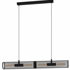 Lampes Industrielles-Luminaires Eglo Suspension Eglo REDCLIFFE Noir, 4 lumières