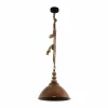 Lampes Industrielles-Luminaires Eglo Suspension EGLO RIDDLECOMBE Brun, Bois clair, Noir, 1 lumière