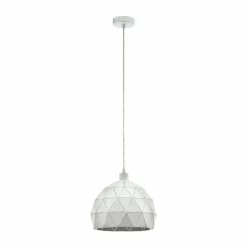 Luminaires Scandinaves-Luminaires Eglo Suspension Eglo ROCCAFORTE Blanc, 1 lumière