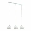 Luminaires Scandinaves-Luminaires Eglo Suspension Eglo ROCCAFORTE Blanc, 3 lumières