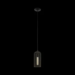 Lampes Industrielles-Luminaires Eglo Suspension Eglo ROCCAMENA Cuivre, Noir, 1 lumière
