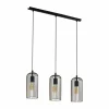 Lampes Industrielles-Luminaires Eglo Suspension Eglo ROCCAMENA Cuivre, Noir, 3 lumières