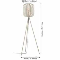 Luminaires Eglo Suspension Eglo ROMAZZINA Sable, 1 lumière* Lampadaires Et Lampes Sur Pied