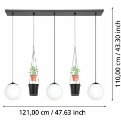 Luminaires Eglo Suspension Eglo RONDO Noir, 3 lumières