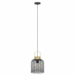 Luminaires Eglo Suspension Eglo ROUNDHAM Laiton, Noir, 1 lumière* Suspensions