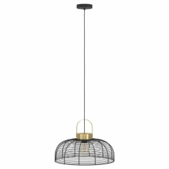 Luminaires Eglo Suspension Eglo ROUNDHAM Laiton, Noir, 1 lumière* Suspensions