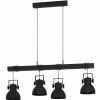 Lampes Vintages & Rétros-Luminaires Eglo Suspension Eglo SHIREBROOK Noir, 4 lumières