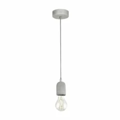 Lampes Vintages & Rétros-Luminaires Eglo Suspension Eglo SILVARES Gris, 1 lumière