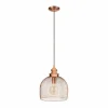 Lampes Vintages & Rétros-hofstein Suspension Eglo STRAITON Cuivre, 1 lumière