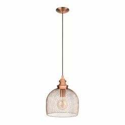 Lampes Vintages & Rétros-hofstein Suspension Eglo STRAITON Cuivre, 1 lumière