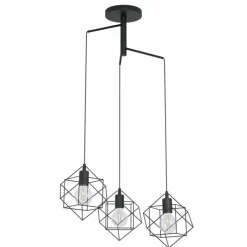 Luminaires Eglo Suspension Eglo STRAITON Noir, 3 lumières* Suspensions