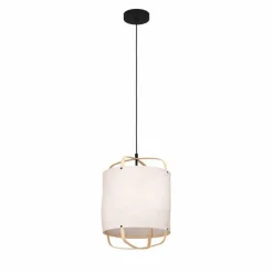 Lampes En Tissu-Luminaires Eglo Suspension Eglo SURFLEET Brun, Noir, 1 lumière