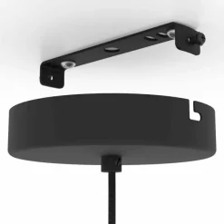 Lampes En Tissu-Luminaires Eglo Suspension Eglo SURFLEET Brun, Noir, 1 lumière