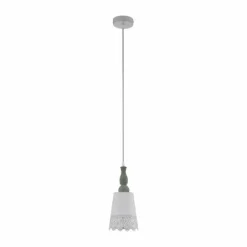 Lampes Industrielles-Luminaires Eglo Suspension EGLO TALBOT Gris, Blanc, 1 lumière