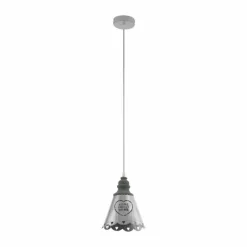 Lampes Industrielles-Luminaires Eglo Suspension EGLO TALBOT Gris, Blanc, 1 lumière