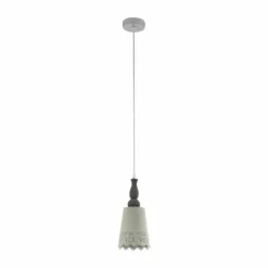 Lampes Industrielles-Luminaires Eglo Suspension EGLO TALBOT Gris, 1 lumière
