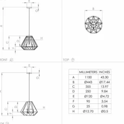 Lampes Industrielles-Luminaires Eglo Suspension Eglo TARLE Noir, 3 lumières