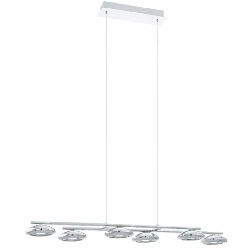 Luminaires Eglo Suspension Eglo TARUGA LED Chrome, 6 lumières* Éclairage Led