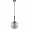 Suspension Verre Fumé-Luminaires Eglo Suspension Eglo TINDARI Nickel mat, 1 lumière