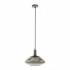 Suspension Verre Fumé-Luminaires Eglo Suspension EGLO TORRONTES Nickel mat, Noir, 1 lumière