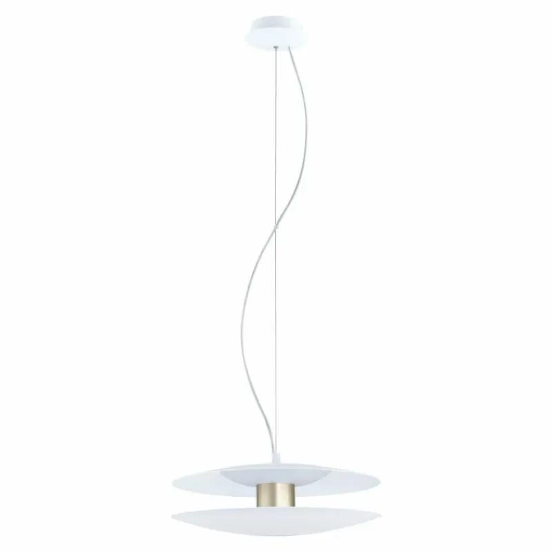 Luminaires Eglo Suspension EGLO TRAPPETO LED Champagne, Blanc, 2 lumières* Éclairage Led