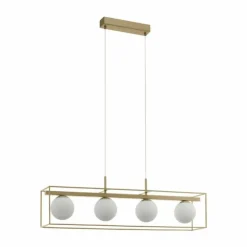 Luminaires Eglo Suspension Eglo VALLASPRA Champagne, 4 lumières