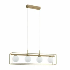 Luminaires Eglo Suspension Eglo VALLASPRA Champagne, 4 lumières