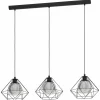 Luminaires Eglo Suspension Eglo VERNHAM Noir, 3 lumières