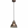 Lampes Industrielles-Luminaires Eglo Suspension Eglo VINTAGE Brun foncé, Cuivre, 1 lumière
