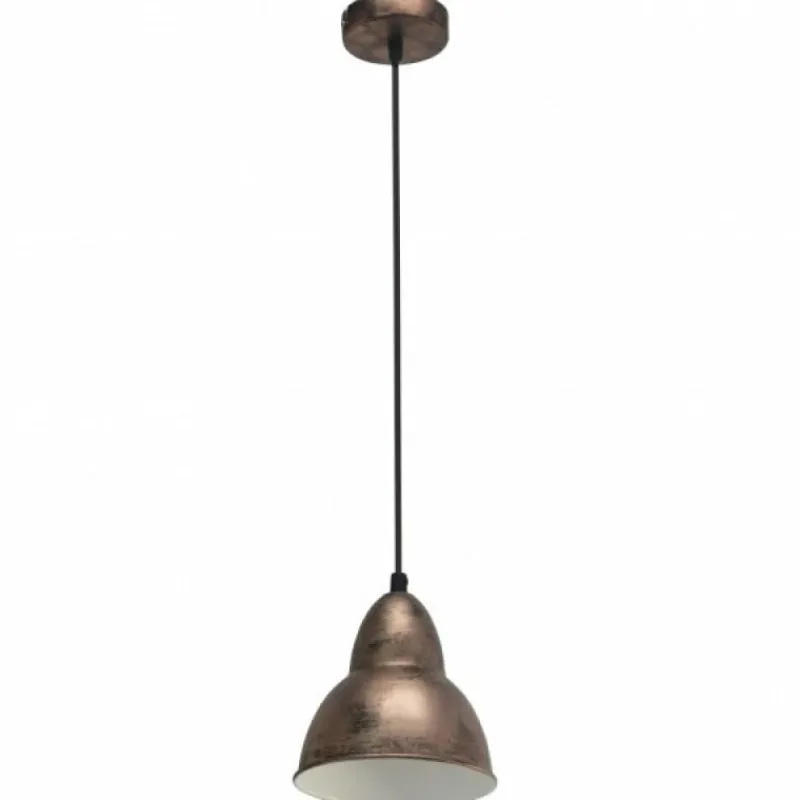 Lampes Industrielles-Luminaires Eglo Suspension Eglo VINTAGE Brun foncé, Cuivre, 1 lumière