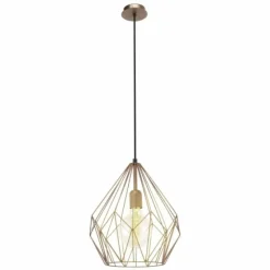 Lampes Vintages & Rétros-Luminaires Eglo Suspension Eglo VINTAGE Cuivre, 1 lumière