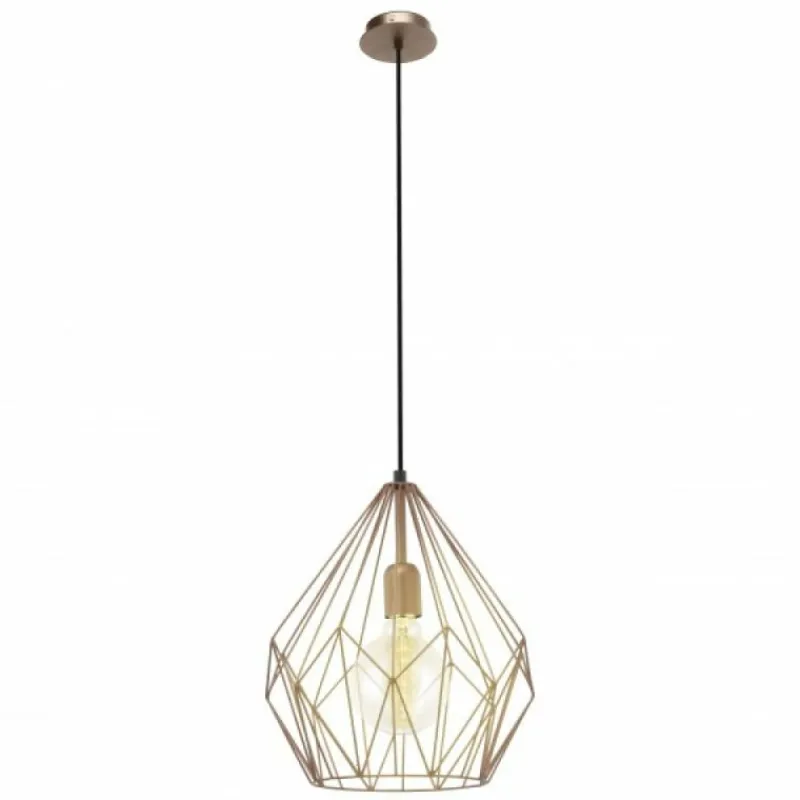 Lampes Vintages & Rétros-Luminaires Eglo Suspension Eglo VINTAGE Cuivre, 1 lumière