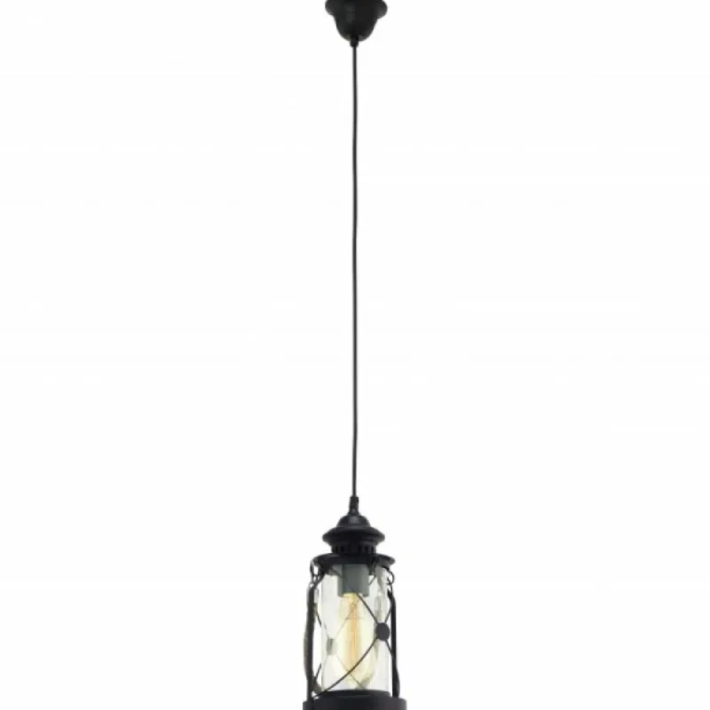Luminaires Eglo Suspension Eglo VINTAGE Noir, 1 lumière