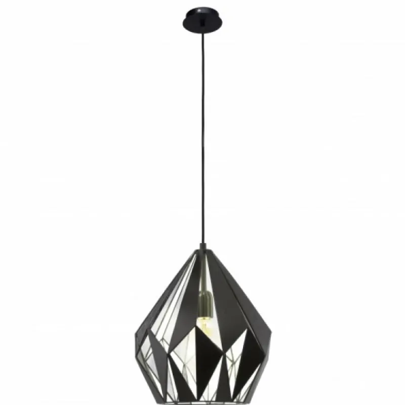 Lampes Vintages & Rétros-Luminaires Eglo Suspension Eglo VINTAGE Noir, Argenté, 1 lumière