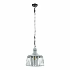 Lampes Industrielles-Luminaires Eglo Suspension EGLO WRAXALL Noir, Argenté, 1 lumière