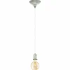 Lampes Vintages & Rétros-Luminaires Eglo Suspension Eglo YORTH Blanc, 1 lumière