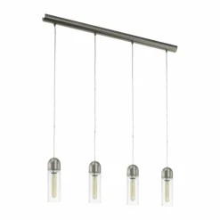 Luminaires Eglo Suspension Eglo ZACHARO LED Nickel mat, 4 lumières