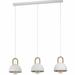 Luminaires Eglo Suspension Eglo-Leuchten CALMANERA Laiton, Blanc, 3 lumières* Suspensions